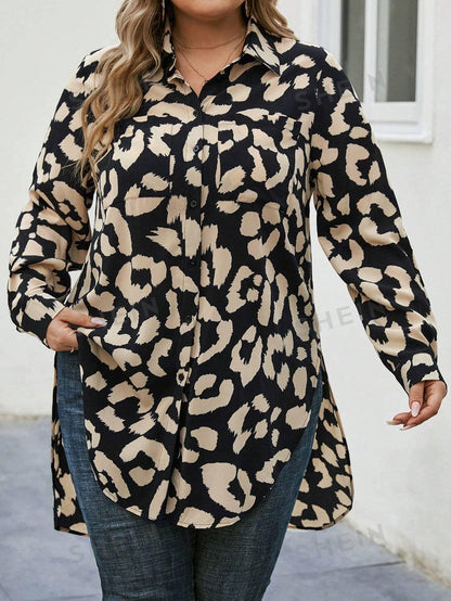 Burning Bones Animal Prinrted Rayon Top