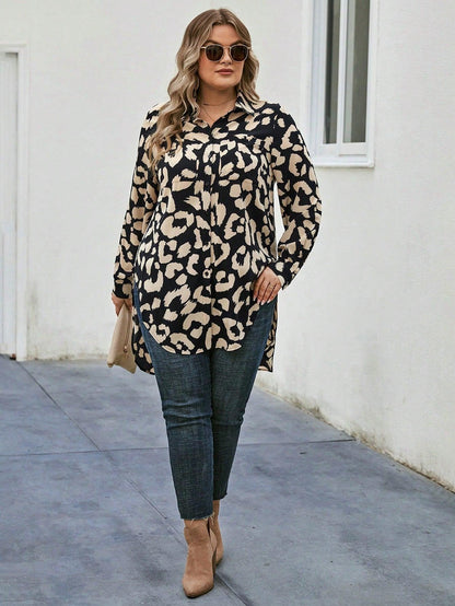Burning Bones Animal Prinrted Rayon Top