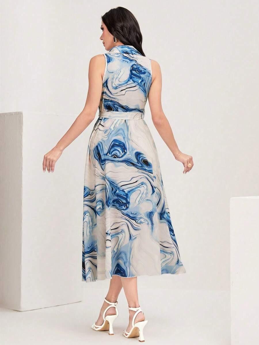 Burning Bones  GEO PRINTED MAXI DRESS