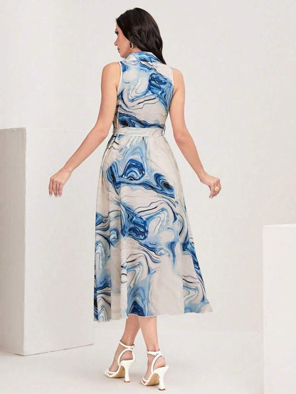 Burning Bones  GEO PRINTED MAXI DRESS