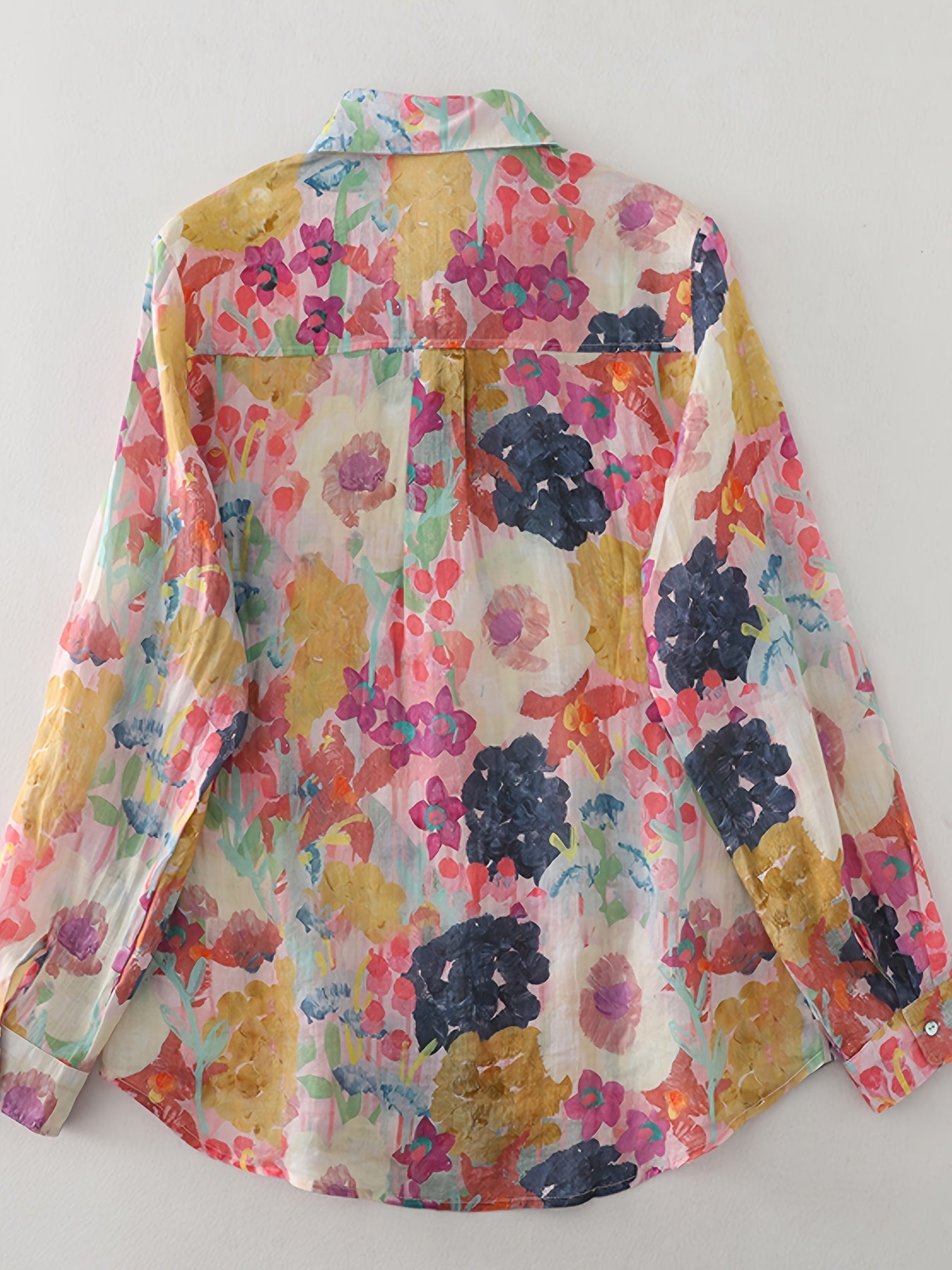 Burning Bones Multicolor Floral Print Cotton Shirt for Women | Lightweight Casual Button-Down
