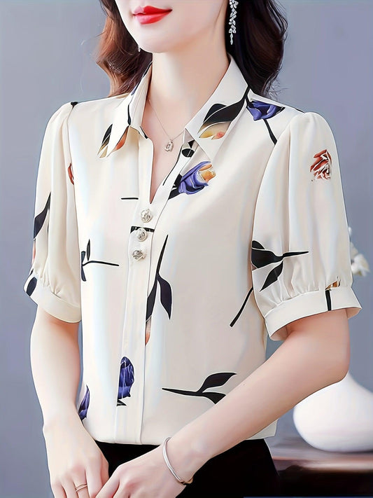 Burning Bones Women's Rayon Regular Fit Top | Western Shirt for Women Stylish Latest | Office Wear Crop Top Blouse