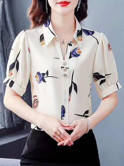Burning Bones Women's Rayon Regular Fit Top | Western Shirt for Women Stylish Latest | Office Wear Crop Top Blouse